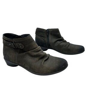 Cobb Hill by New Balance Women’s Ankle Boots Leather Brown Size 8M Zip